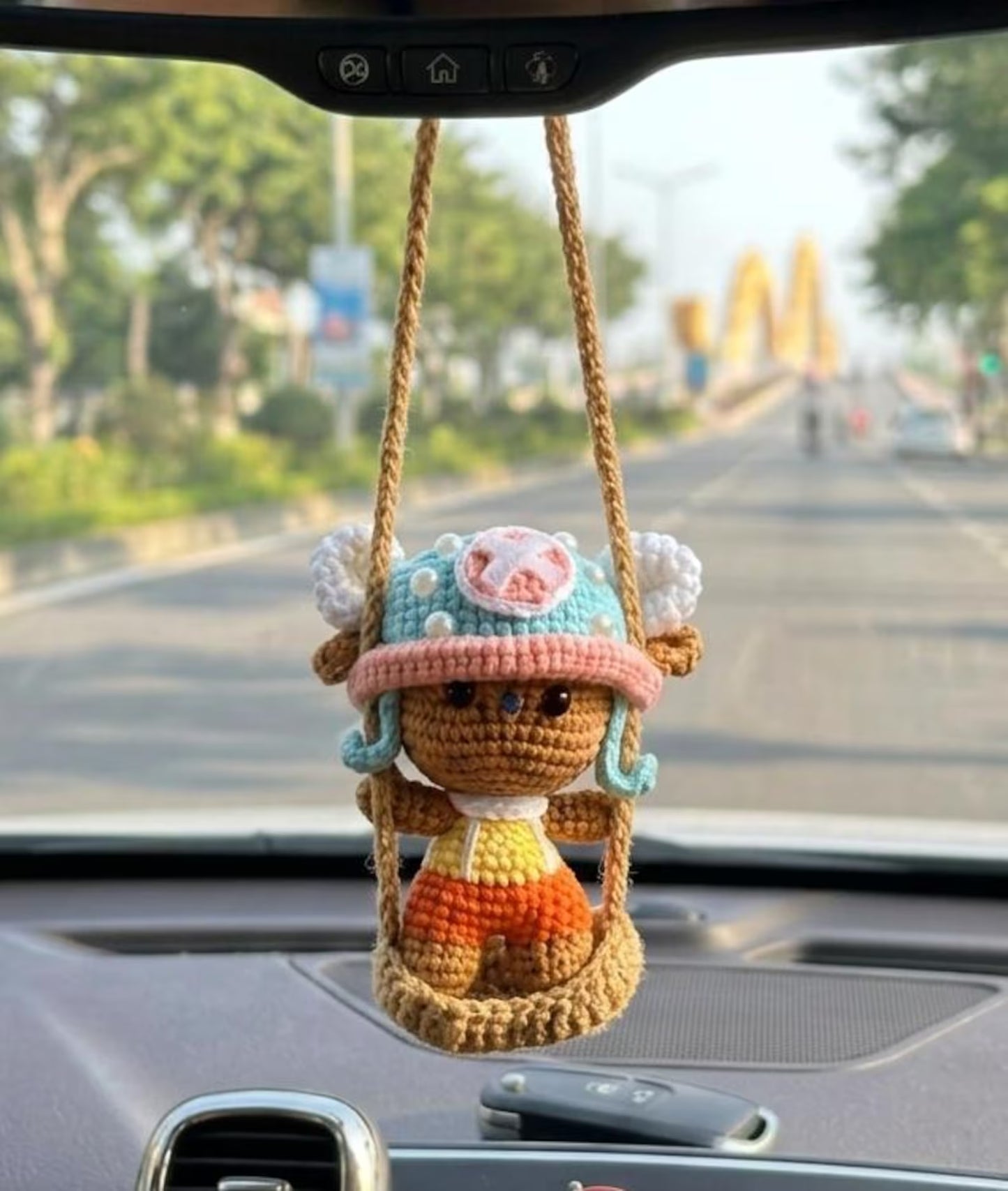 Crochet Chopper Pirate Car Hanger