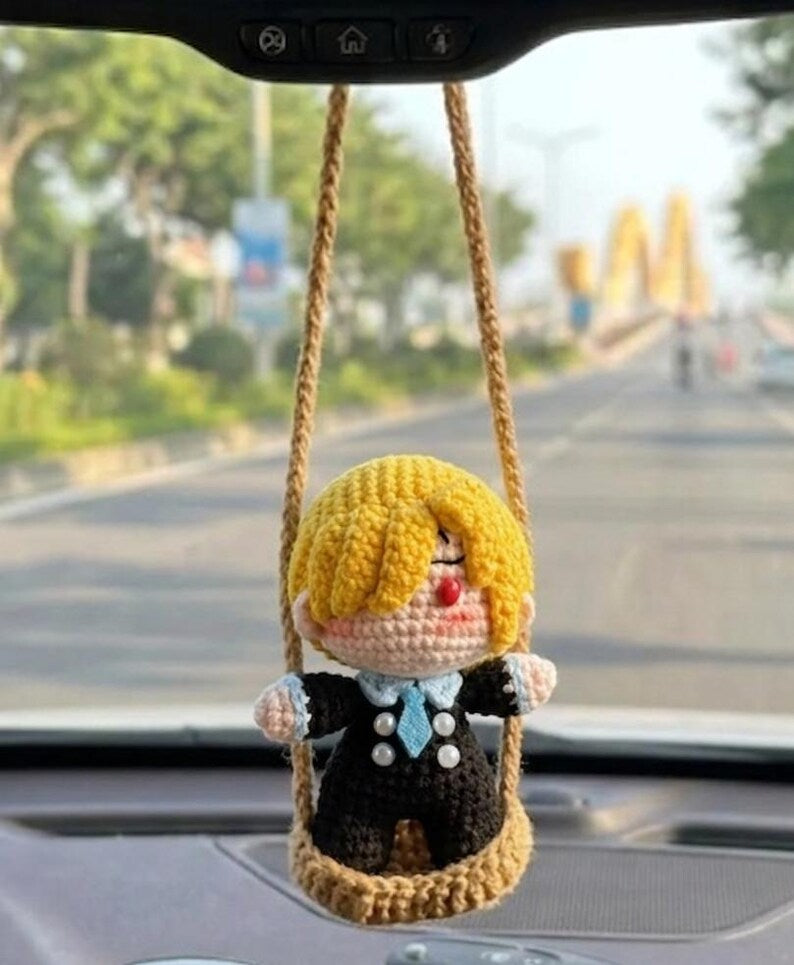 Crochet Sanji Pirate Car Hanger
