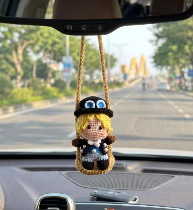 Crochet Sabo Pirate Car Hanger