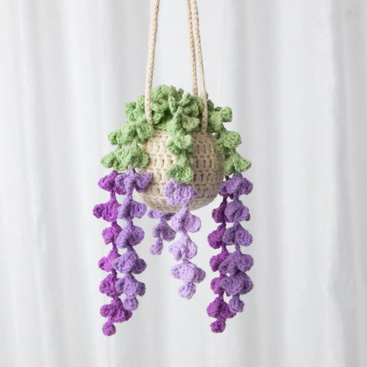 Crochet Lavender Hanging Car Charm