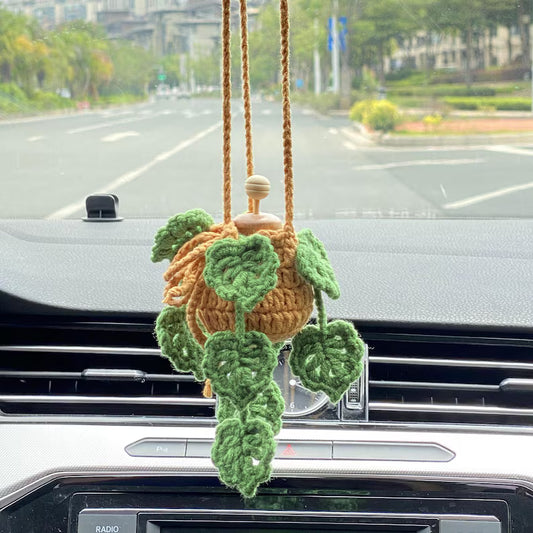 Crochet Cutout Leaves Car Diffuser