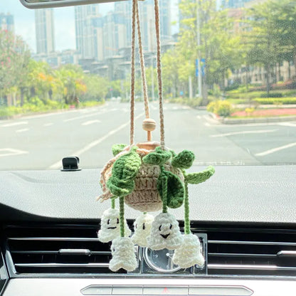 Crochet Glowing Ghost Car Diffuser