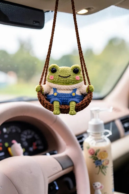 Crochet Frog Swing Car Hanger