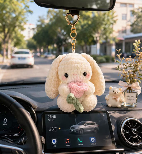 Crochet White Bunny Plush