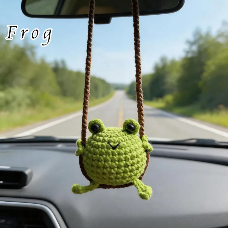 Crochet Frog Car Hanger