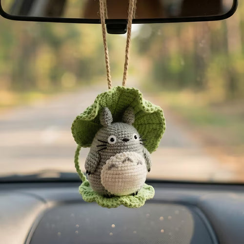 Crochet Totoro Rearview Mirror Charm