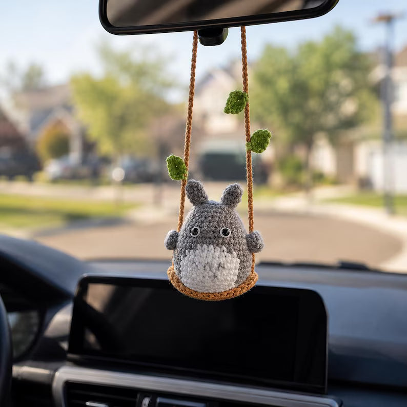 Crochet Totoro Car Ornament