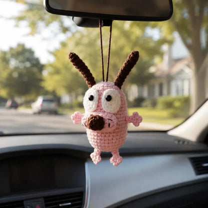 Crochet Courage Dog Car Hanger
