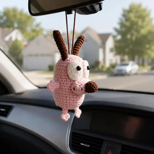Crochet Courage Dog Car Hanger