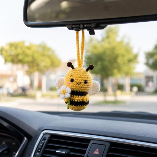 Crochet Bee Car Hanger