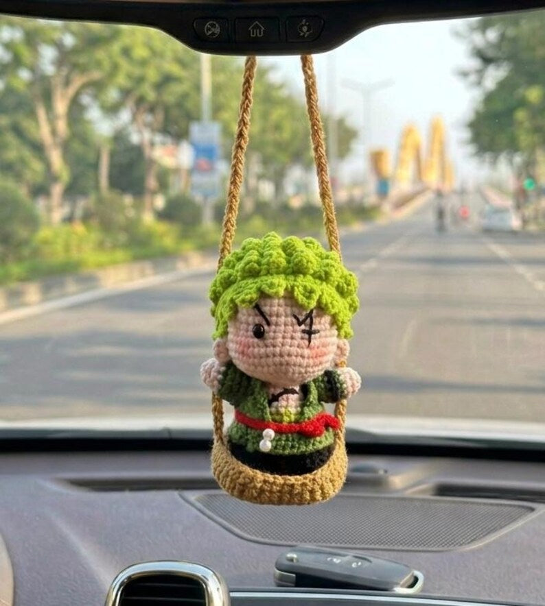 Crochet Zoro Pirate Car Hanger