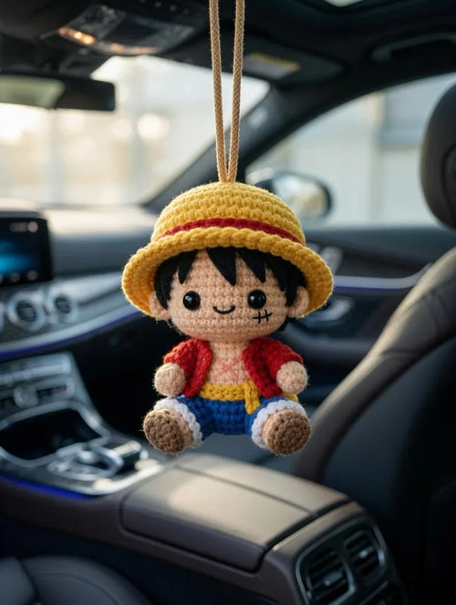 Crochet Luffy Pirate Car Hanger