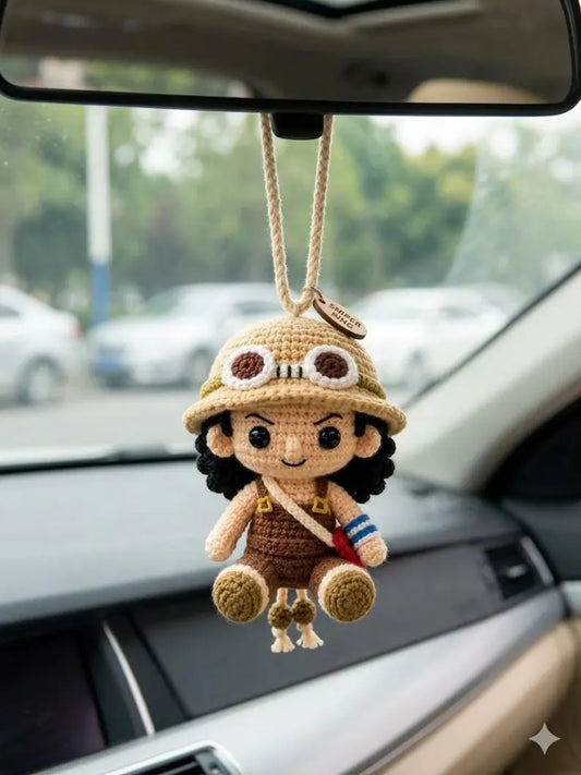 Crochet Usopp Pirate Car Hanger