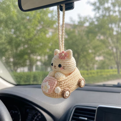 Crochet Cat Car Hanger