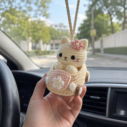 Crochet Cat Car Hanger