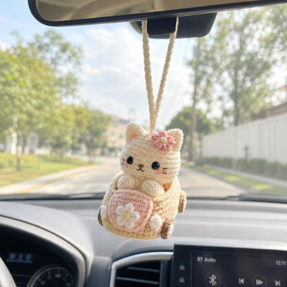 Crochet Cat Car Hanger