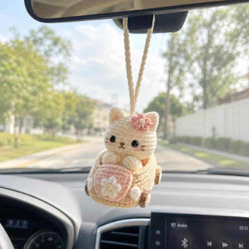 Crochet Cat Car Hanger