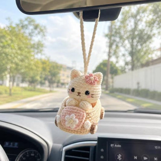 Crochet Cat Car Hanger